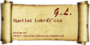 Gyollai Lukrécia névjegykártya